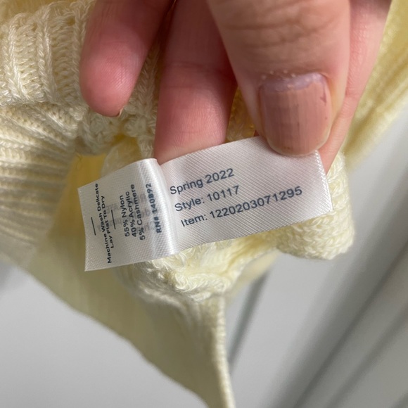 NWT Marine Layer Olivia Crewneck Cashmere Blend Sweater in white - Picture 9 of 10